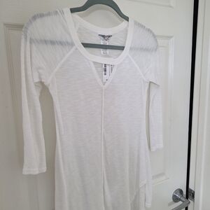 Hard Tail White Long Sleeve Tunic Top